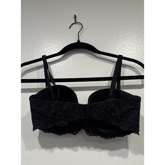 Victoria’s Secret Dream Angels Multi Way Bra 32D Black Lace Underwire Strapless - Picture 3 of 7